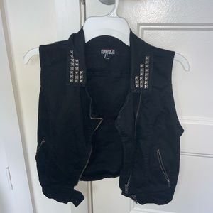 Black Denim Vest